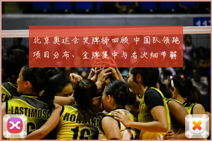 北京奥运会奖牌榜回顾 中国队领跑项目分布、金牌集中与名次细节解析